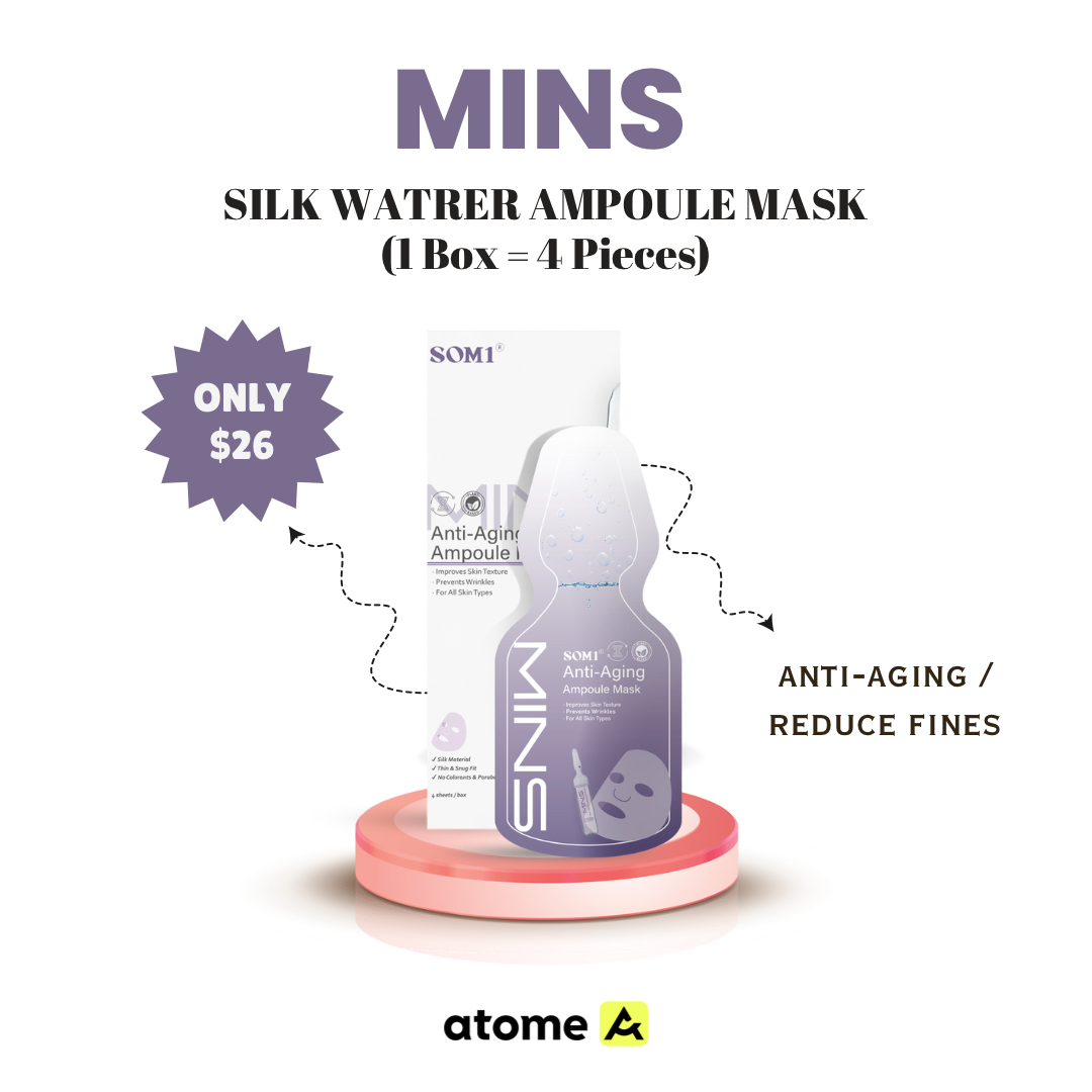 MINS SILK WATER AMPOULE MASK (4 PIECES)